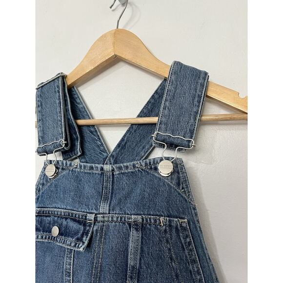Free People CLOSED Dungaree Relaxed Denim Overalls Size 25 Blue Utility Retro - Picture 4 of 9